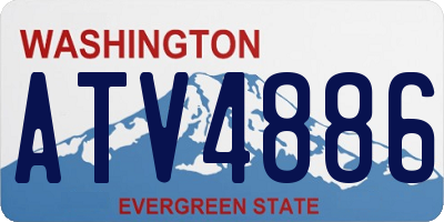 WA license plate ATV4886