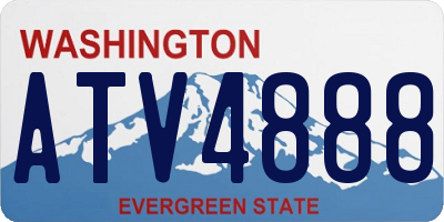 WA license plate ATV4888