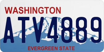 WA license plate ATV4889