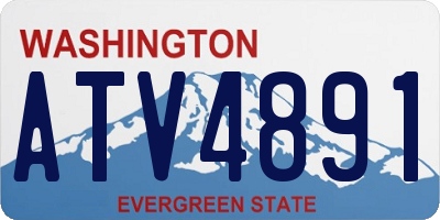 WA license plate ATV4891