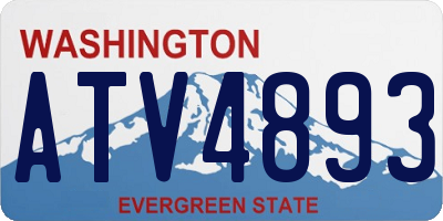 WA license plate ATV4893