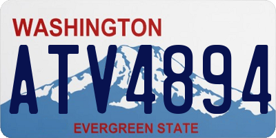 WA license plate ATV4894