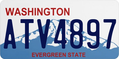 WA license plate ATV4897