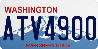 WA license plate ATV4900
