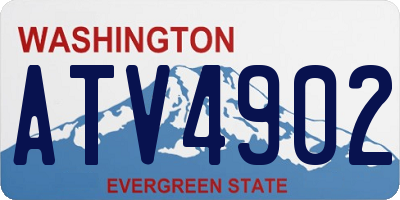 WA license plate ATV4902
