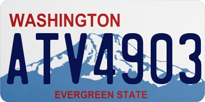 WA license plate ATV4903