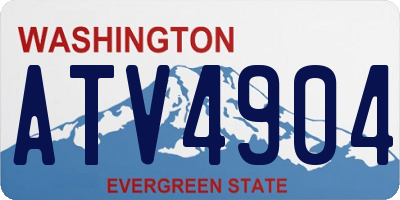 WA license plate ATV4904
