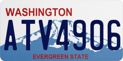 WA license plate ATV4906