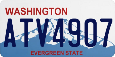 WA license plate ATV4907