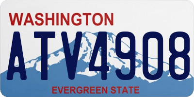 WA license plate ATV4908