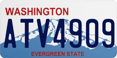 WA license plate ATV4909