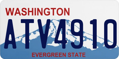 WA license plate ATV4910
