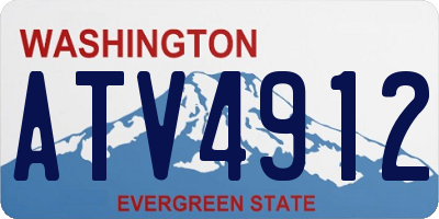 WA license plate ATV4912