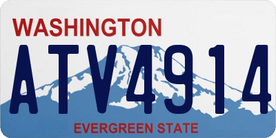 WA license plate ATV4914