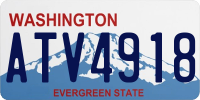 WA license plate ATV4918