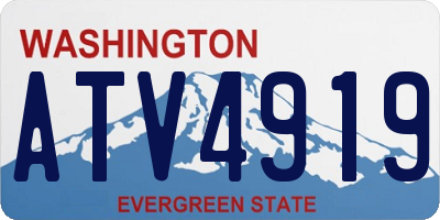 WA license plate ATV4919