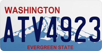 WA license plate ATV4923