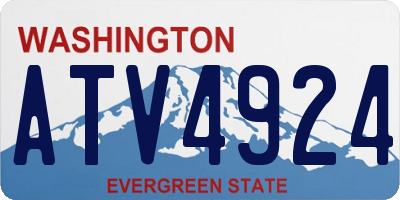 WA license plate ATV4924