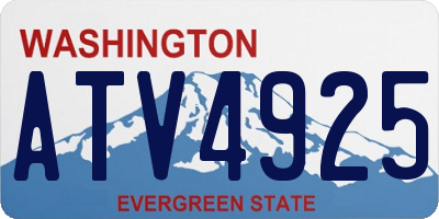 WA license plate ATV4925