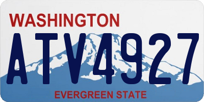 WA license plate ATV4927