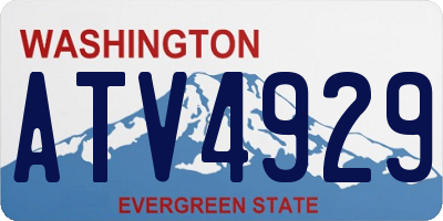 WA license plate ATV4929