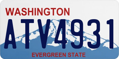 WA license plate ATV4931