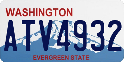 WA license plate ATV4932