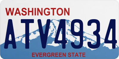 WA license plate ATV4934