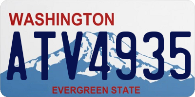 WA license plate ATV4935