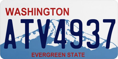 WA license plate ATV4937
