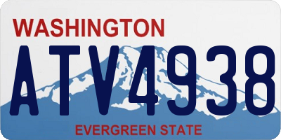 WA license plate ATV4938