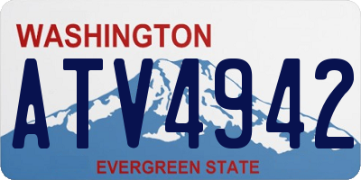 WA license plate ATV4942