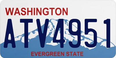 WA license plate ATV4951
