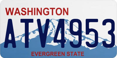 WA license plate ATV4953