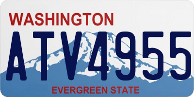 WA license plate ATV4955