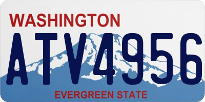 WA license plate ATV4956