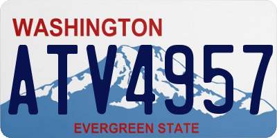 WA license plate ATV4957