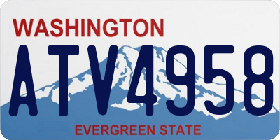 WA license plate ATV4958