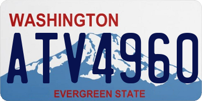 WA license plate ATV4960