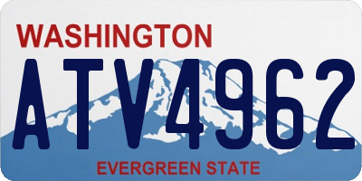 WA license plate ATV4962
