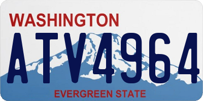 WA license plate ATV4964