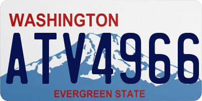 WA license plate ATV4966