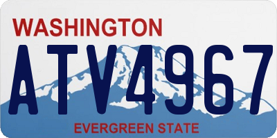 WA license plate ATV4967