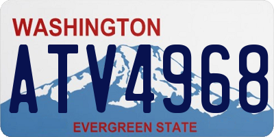 WA license plate ATV4968
