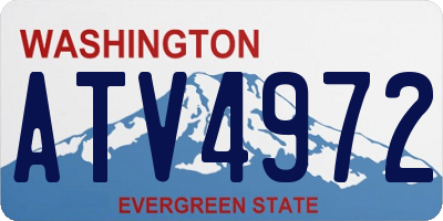 WA license plate ATV4972