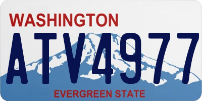 WA license plate ATV4977