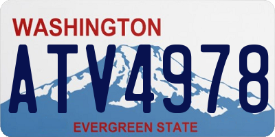 WA license plate ATV4978