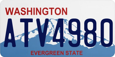 WA license plate ATV4980
