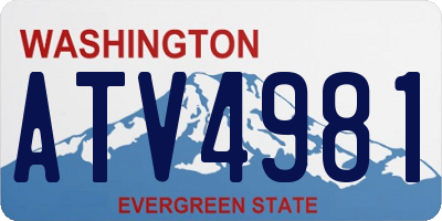WA license plate ATV4981