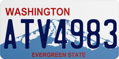 WA license plate ATV4983